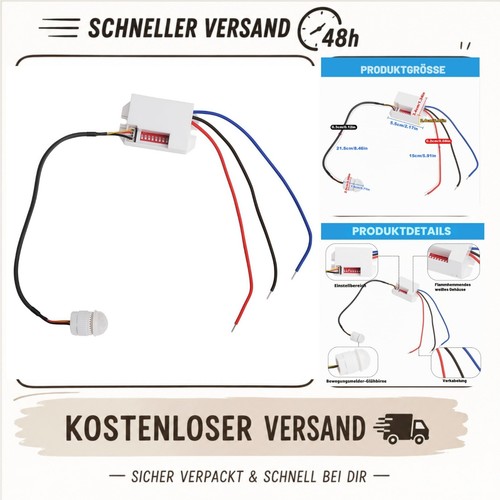 Mini bewegungsmelder 230v - bewegungsmelder,