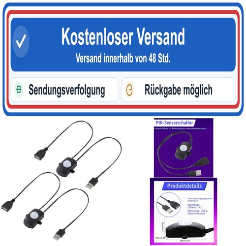 Mini pir bewegungsmelder dc - 2x,